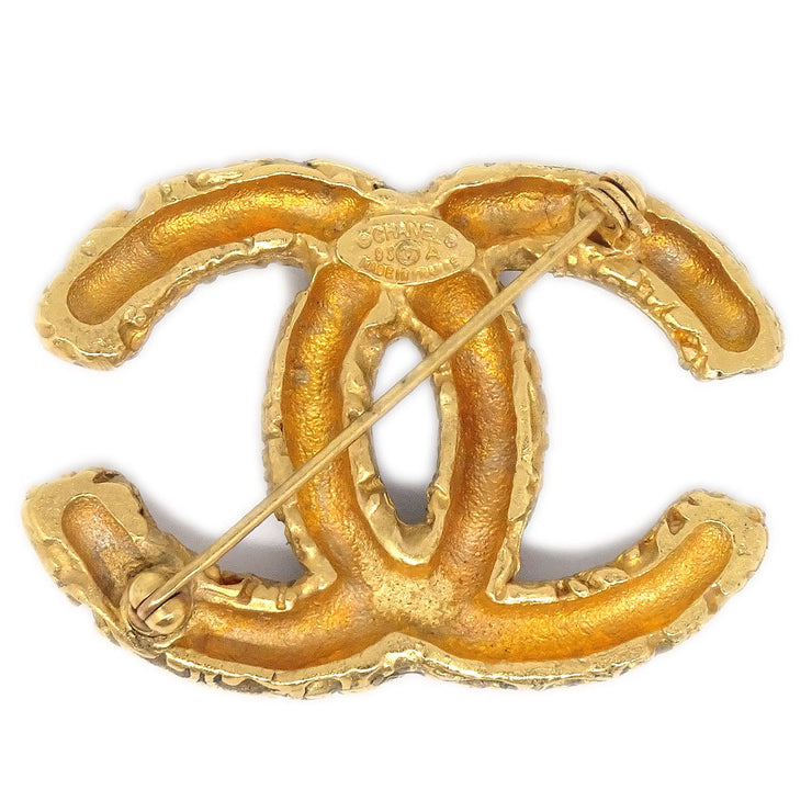 CHANEL 1993 CC Brooch Gold Small