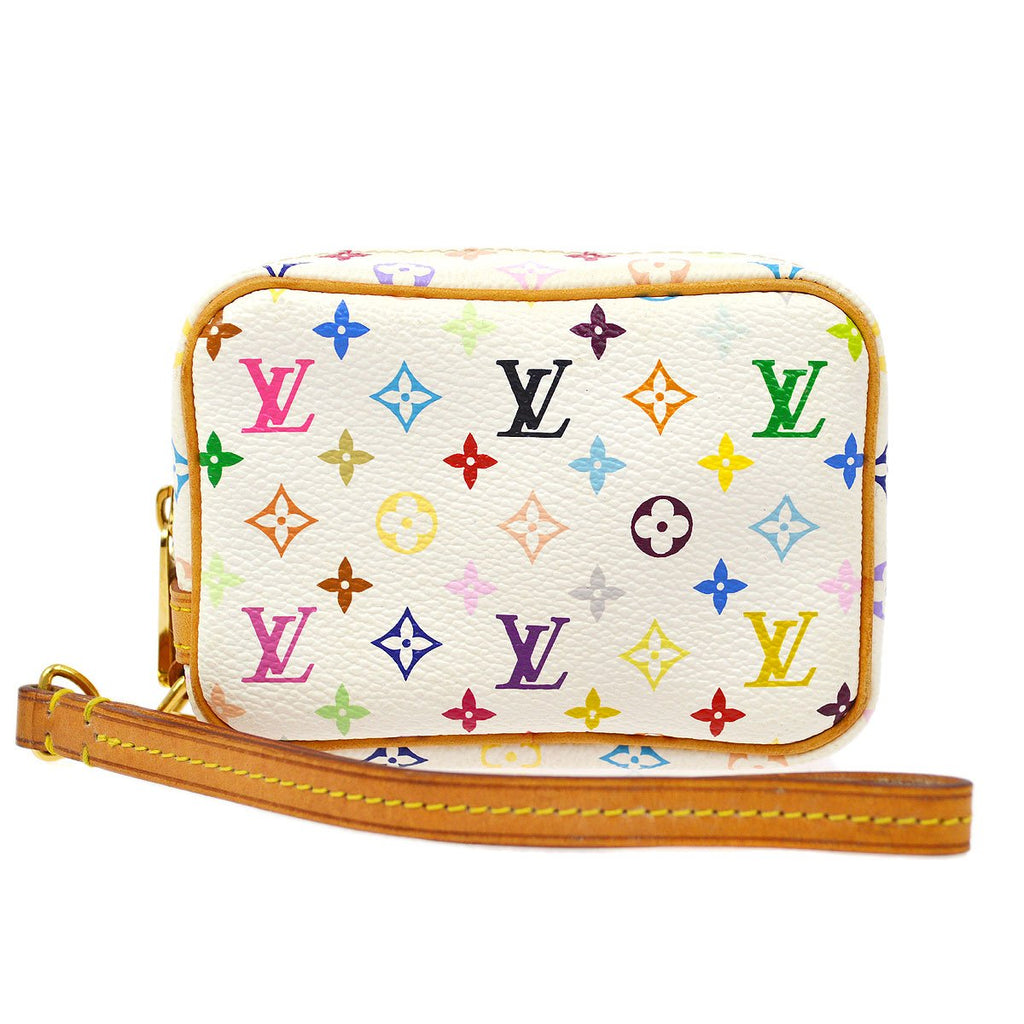 LOUIS VUITTON TROUSSE WAPITY White Multicolor Monogram Pouch Bag