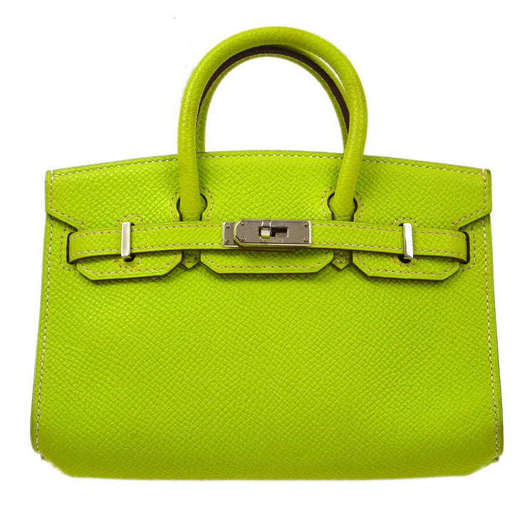 Hermes Lime Epsom Leather Evelyne III GM Bag Hermes