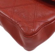 CHANEL 1980’s Red Lambskin Cosmoline Belt Bag #75