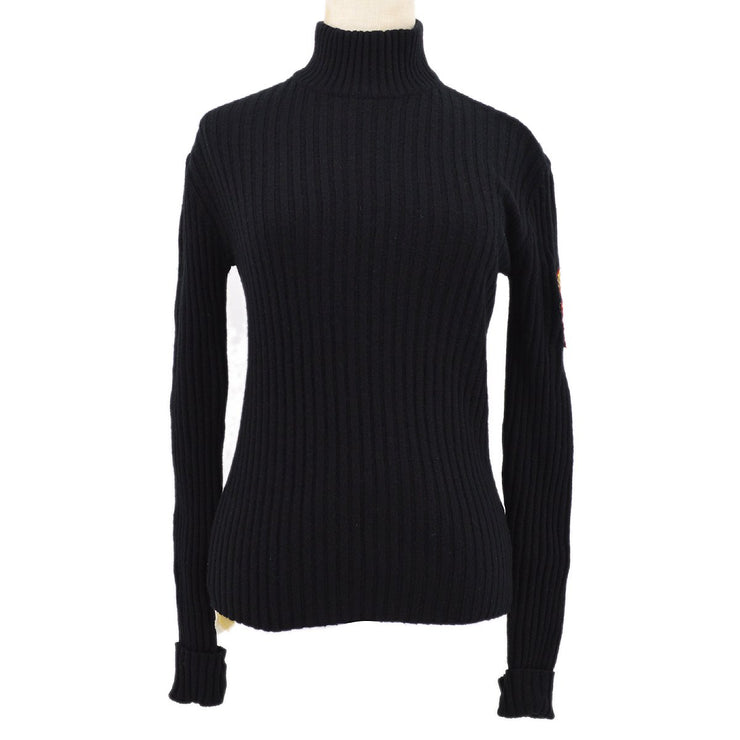 Chanel 1996 Fall logo-patch ribbed cashmere jumper #46