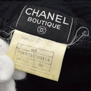 Chanel 1996ロゴパッチリブ付きカシミアジャンパー＃46