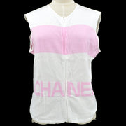 CHANEL 2000 intarsia-logo knit top #46