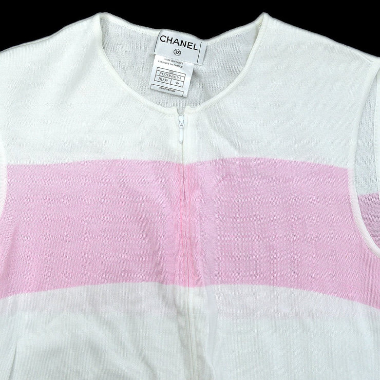 CHANEL 2000 intarsia-logo knit top #46