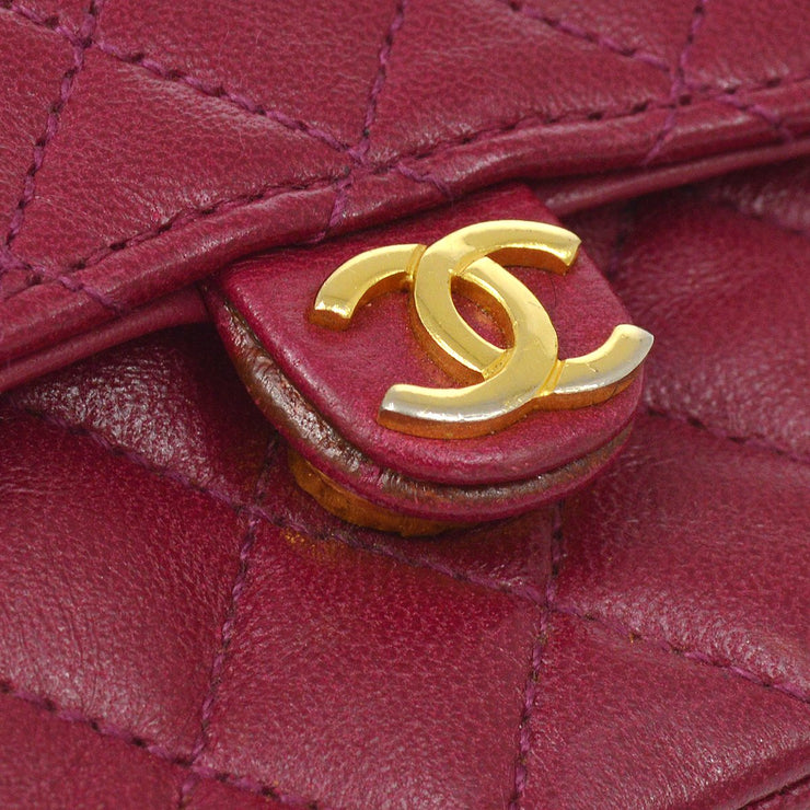 CHANEL 1989-1991 Pink Lambskin Quilted Pochette Micro – AMORE Vintage Tokyo