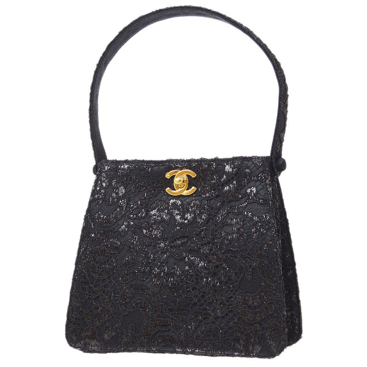 CHANEL 1997-1999 Double Sided Turnlock Handbag Black Satin – AMORE Vintage  Tokyo