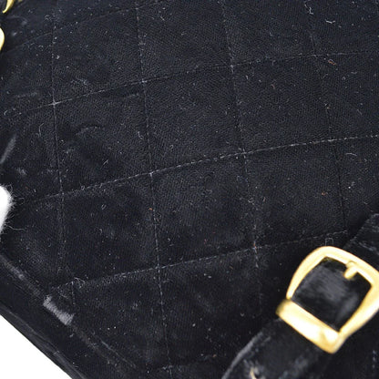 CHANEL * 1990s Black Velvet DUMA Backpack Large