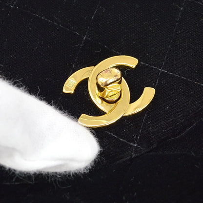 CHANEL * 1990s Black Velvet DUMA Backpack Large