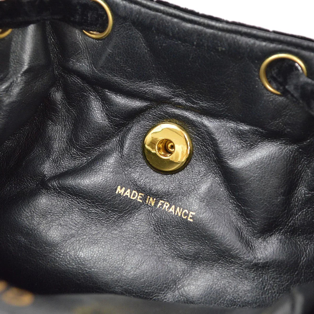 CHANEL * 1990s Black Velvet DUMA Backpack Large