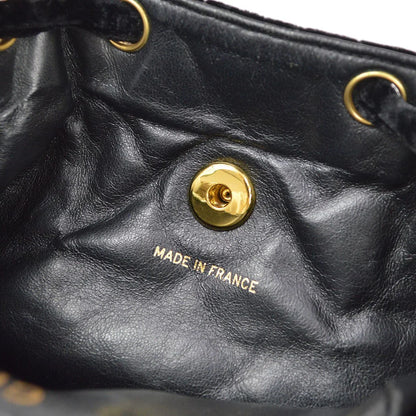 CHANEL * 1990s Black Velvet DUMA Backpack Large