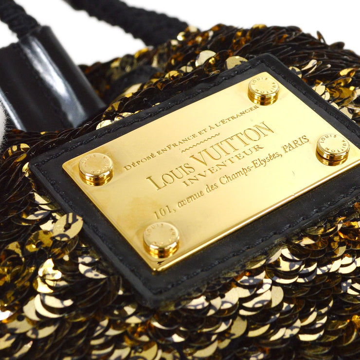 Louis Vuitton, Bags, Louis Vuitton Noe Rococo Handbag Sequins Mini Gold