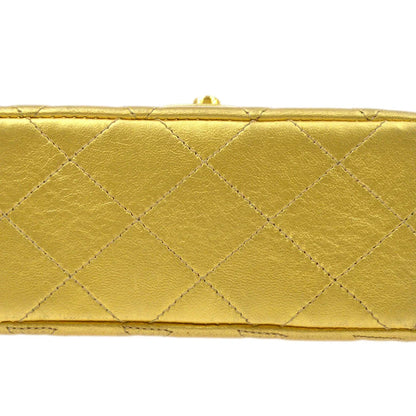 Chanel 1994 Gold Lambskin Micro Classic Flap Handbag