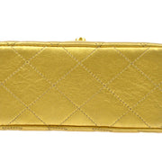Chanel 1994 Gold Lambskin Micro Classic Flap Handbag