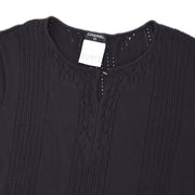 CHANEL 2002 cut-out detailing knitted blouse #38