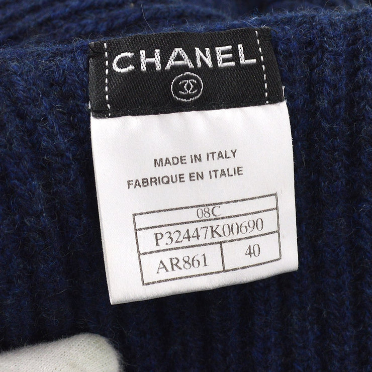 Chanel 2008ロゴパッチニットドレス＃40