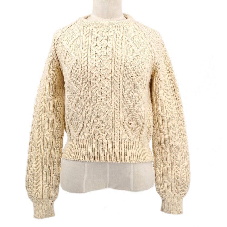 CHANEL 1996 fisherman's-knit round-neck sweater #40