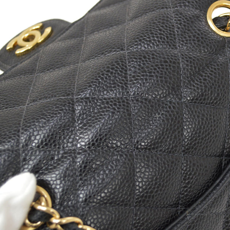 Chanel - Mini Square Classic Flap Bag - Black Caviar - SHW