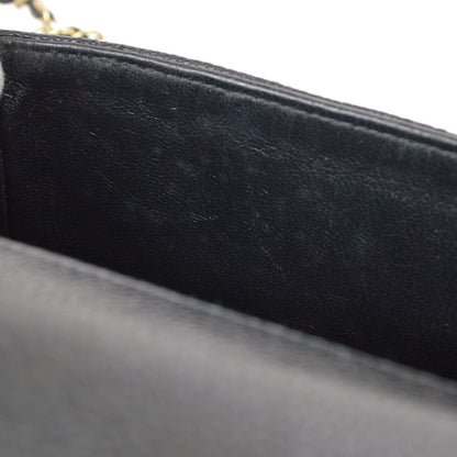 CHANEL 2003-2004 Classic Square Flap 17 Black Caviar