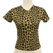 FENDI 80s Leopard V-Neck T-shirt #40
