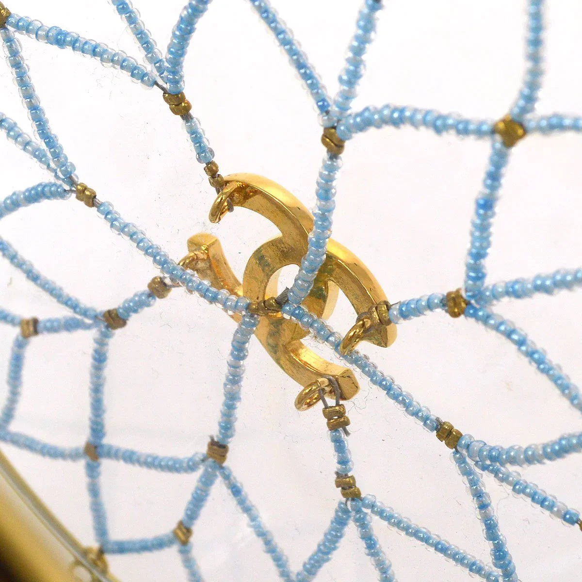 Chanel 1990年代Minaudiere DreamCatcher串珠透明圆形圆圈袋