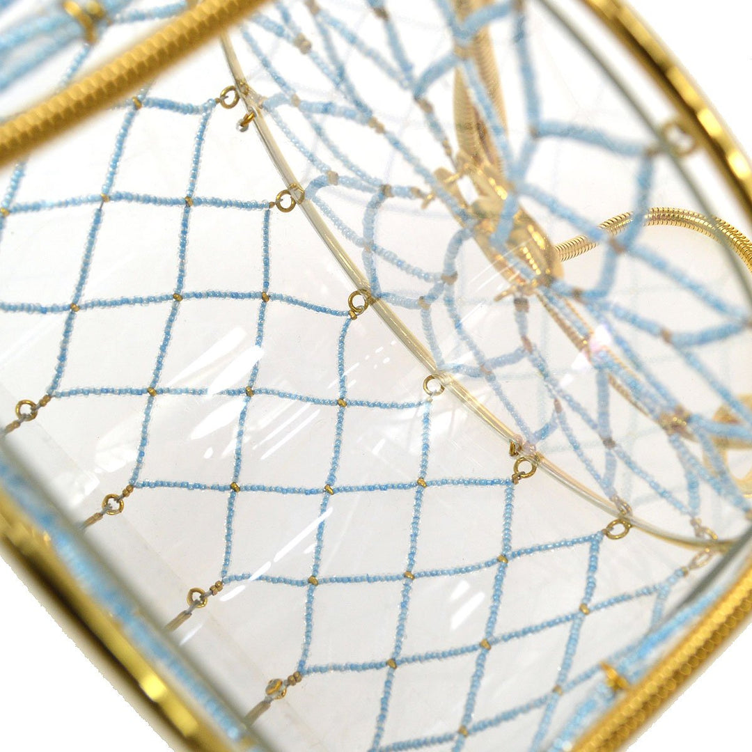 CHANEL 1990s Minaudiere Dreamcatcher Beaded Gold Transparent