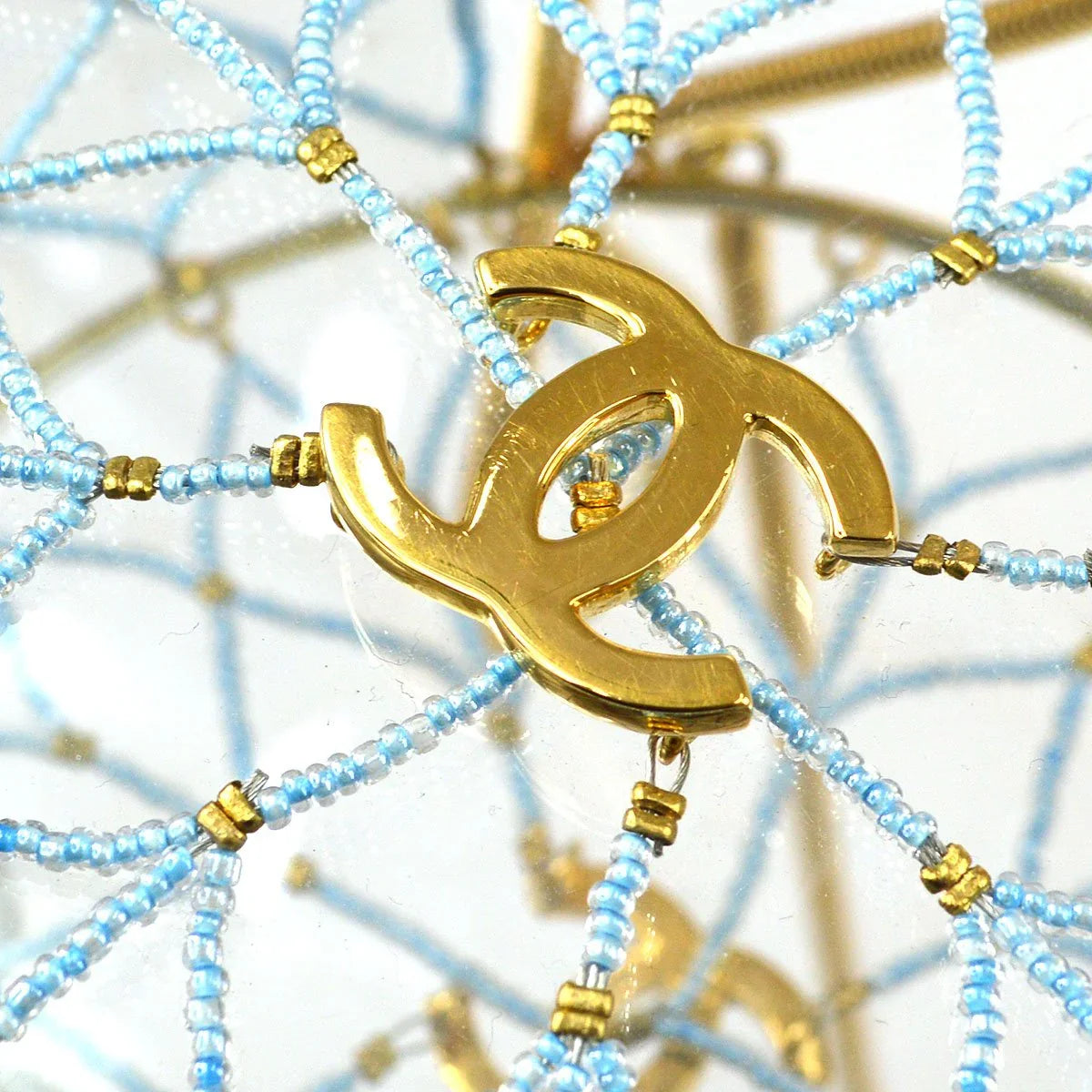 Chanel 1990年代Minaudiere DreamCatcher串珠透明圆形圆圈袋