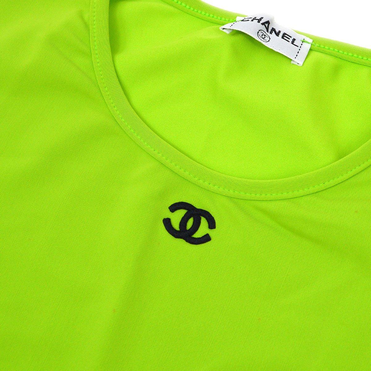 CHANEL 1995 Green CC Cropped Top #36