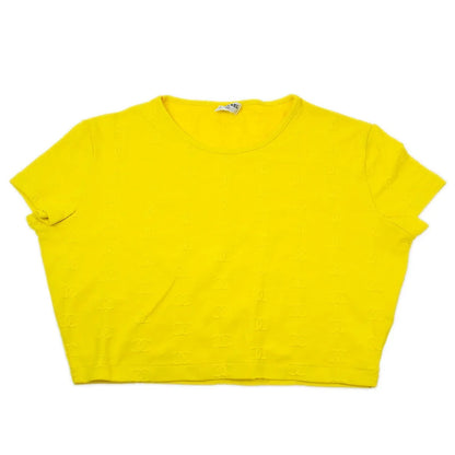 CHANEL 1997 Yellow Cropped Top