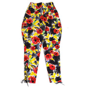 CHANEL 1997 Spring watercolour floral tapered trousers #38
