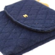 CHANEL Micro Pouch Necklace Navy Cotton – AMORE Vintage Tokyo