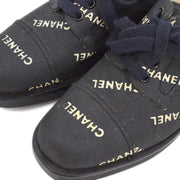 CHANEL 1992 Black Canvas Oxford Shoes #37 1/2 – AMORE Vintage Tokyo