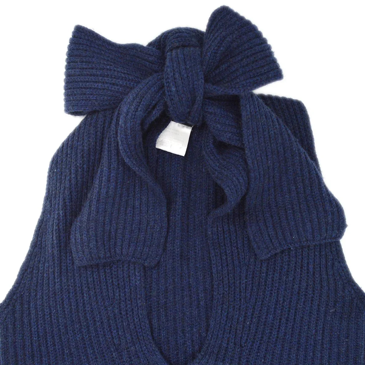 Chanel 2008 logo patch knitted dress #36