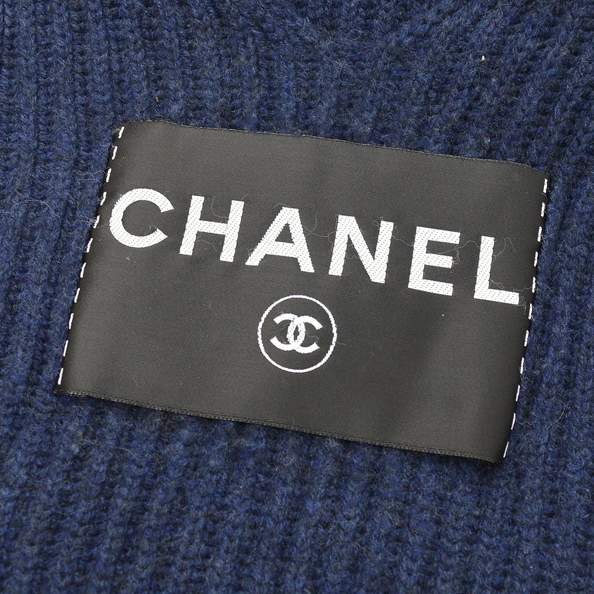 Chanel 2008 logo patch knitted dress #36