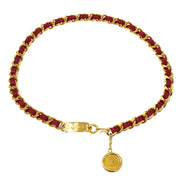 Chanel Medallion Charm Gold Chain Belt Red Small Good