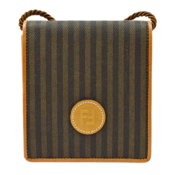 FENDI 70s Pequin Pattern Shoulder Pochette Bag Brown – AMORE Vintage Tokyo