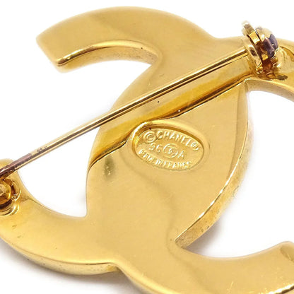 CHANEL Turnlock Brooch Gold Large 96A