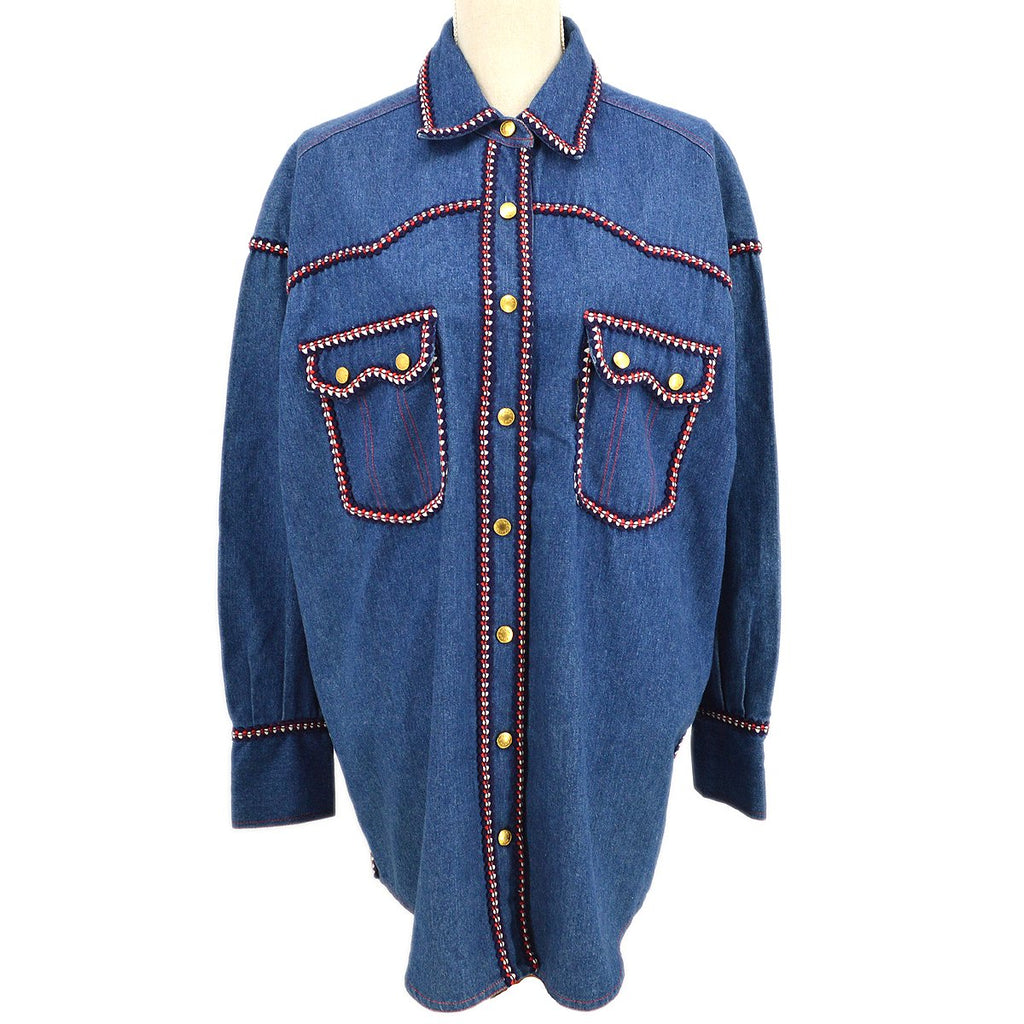 70's 80's vintage オーバーサイズ デニム コックシャツ  変形
