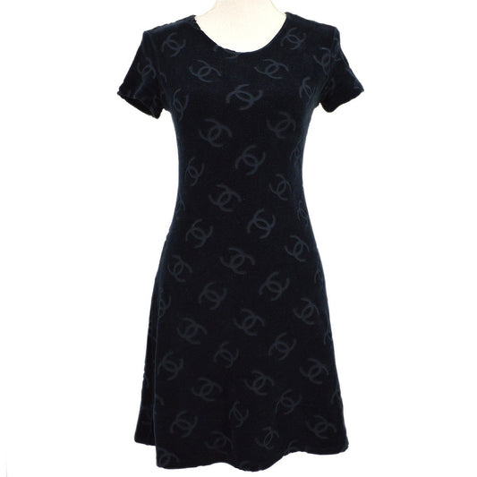 CHANEL 1996 Spring CC Pattern Velvet Dress
