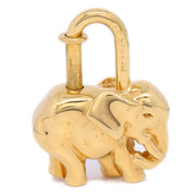 HERMES 1988 Limited Elephant Cadena Lock Bag Charm Gold Small Good