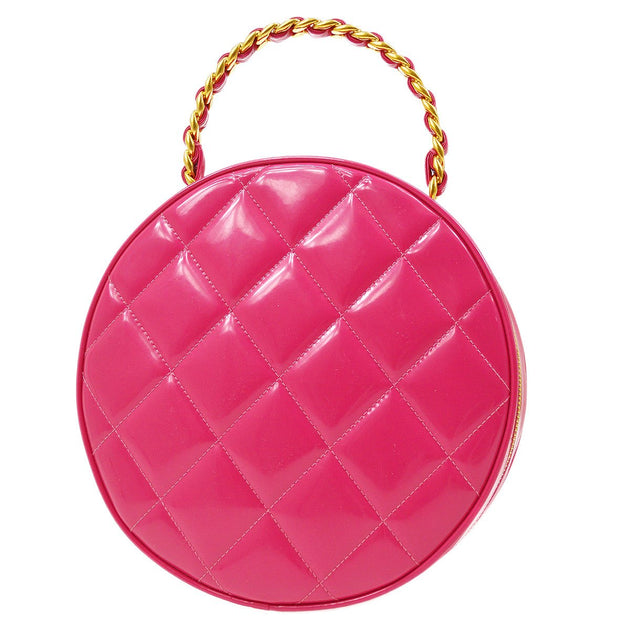 chanel pink top handle bag black