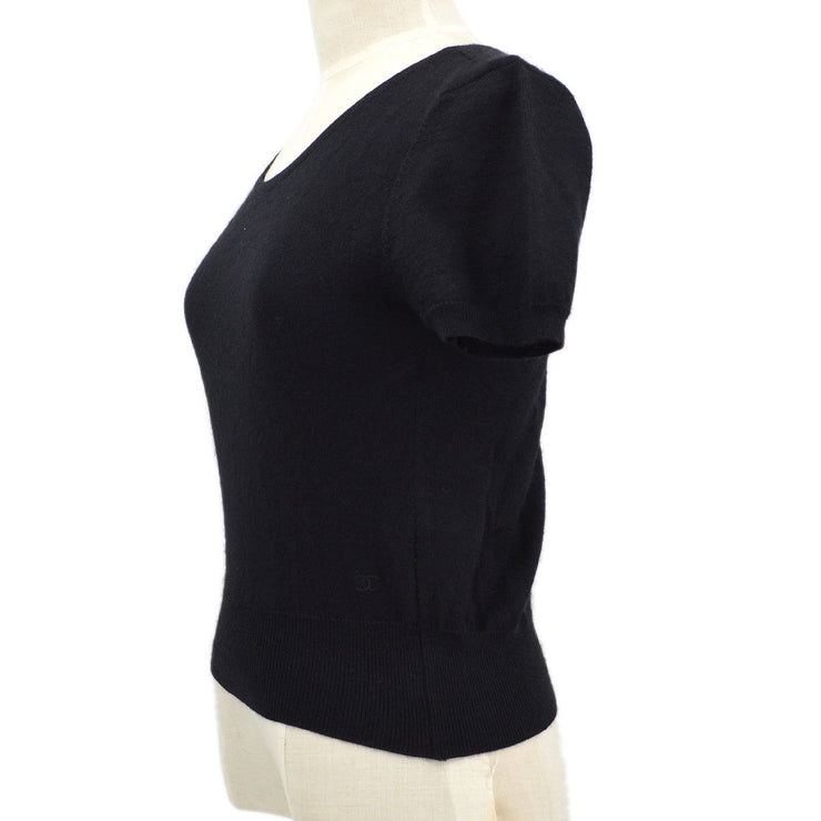 CHANEL 1995 #38 Round Neck Short Sleeve Knit Tops Black – AMORE Vintage  Tokyo