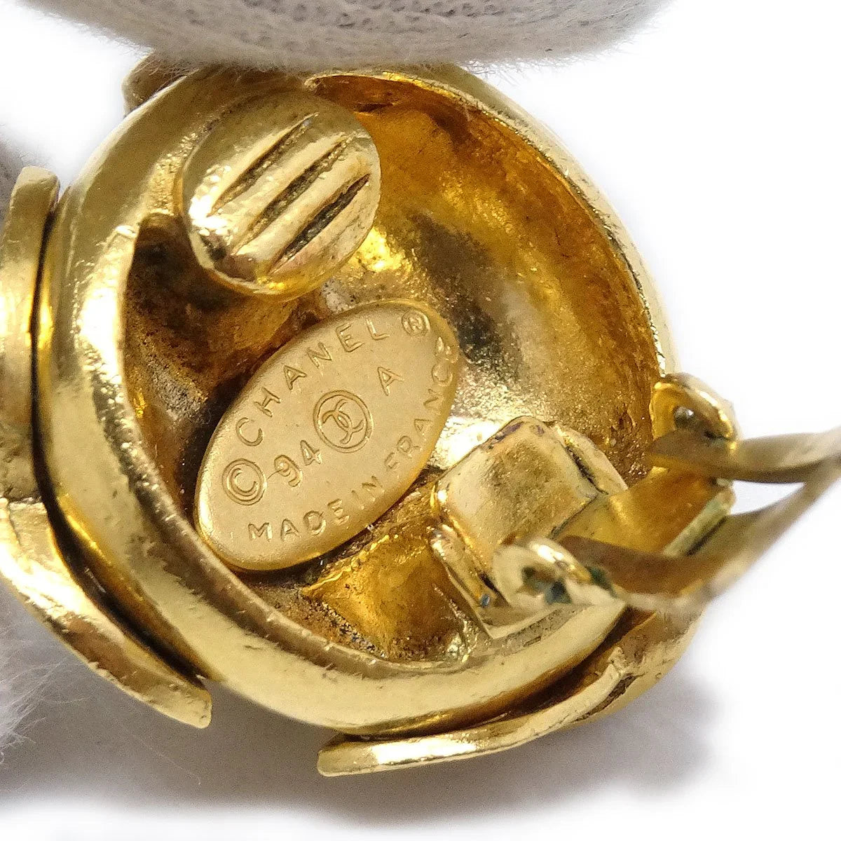 Chanel Triple CC Logo Clip-On Earrings Gold 94A