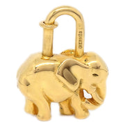 HERMES 1988 Limited Elephant Cadena Lock Bag Charm Gold Small Good