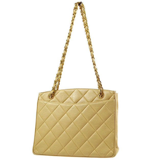 CHANEL, Bags, Chanel Cc Cc Mark Vintageshoulder Hand Bag Tote Bag Lambskin  Leather Greenbased