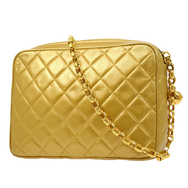 CHANEL 1991-1994 Gold Lambskin Quilted Pocket Camera Bag – AMORE