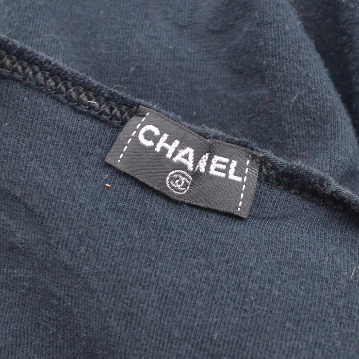 ★Chanel 1996 Spring Logo Print Short-Sleeved Dress＃40