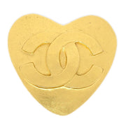 CHANEL 1995 Heart Brooch Gold 95P