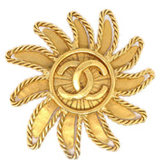 CHANEL 1994 Sun Brooch Gold 94A