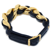 CHANEL Chain Leather Bracelet