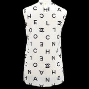 CHANEL 1997 logo-lettering silk vest #38